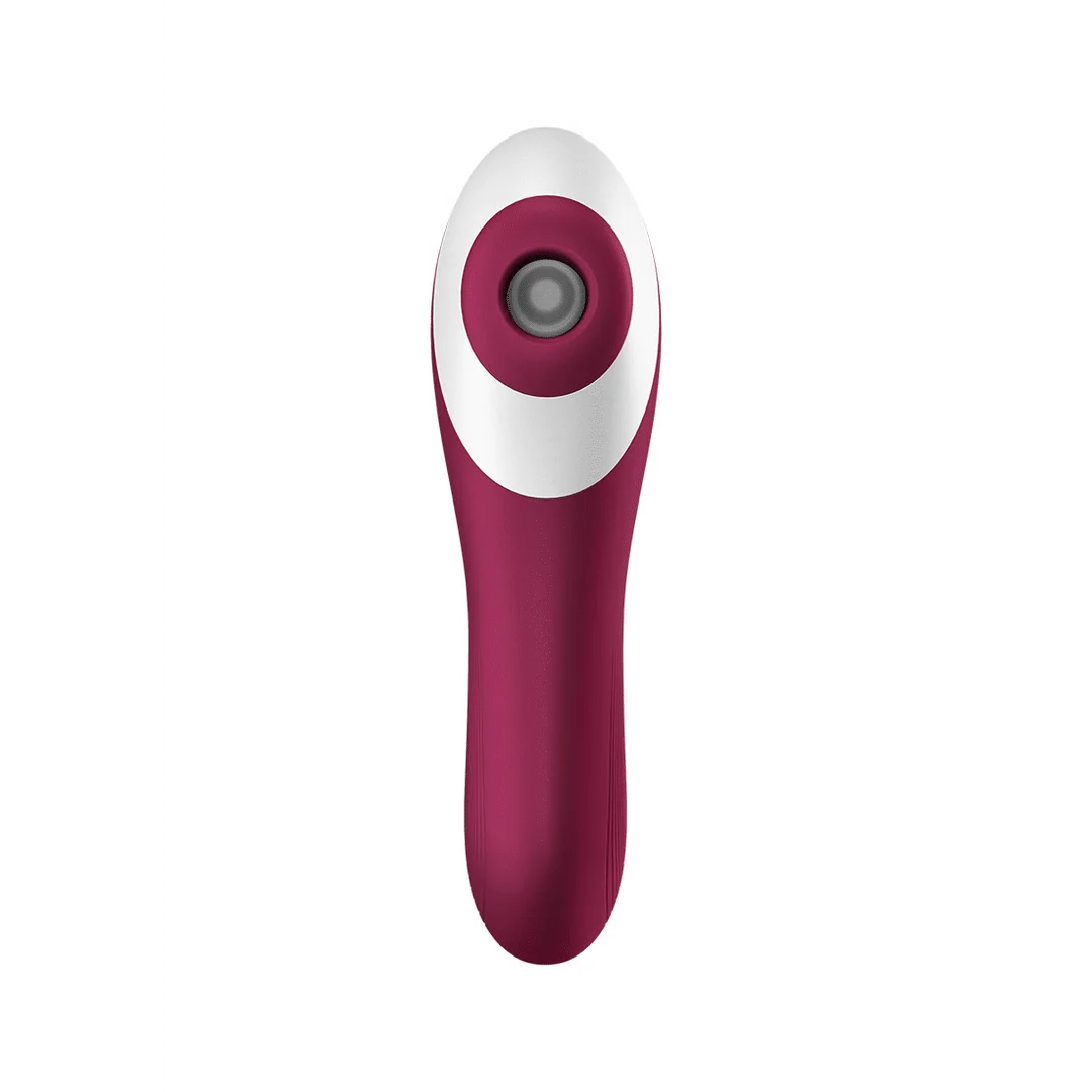 Wibrator powietrzny Satisfyer – wibrator punktu G – Dual Crush – podwójny wibrator powietrzny do penetracji – winna czerwień Satisfyer - obrazek 3