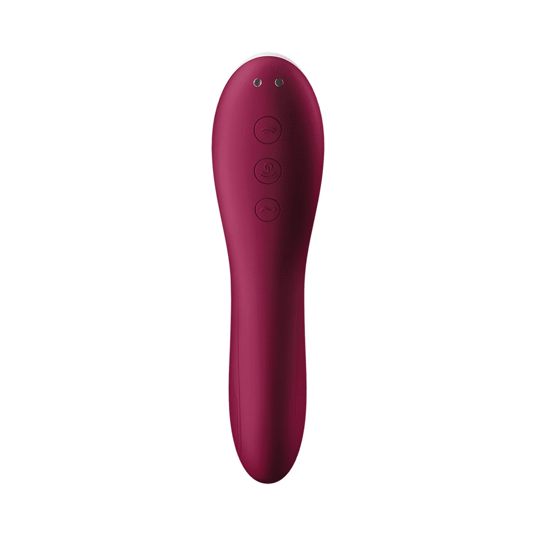 Wibrator powietrzny Satisfyer – wibrator punktu G – Dual Crush – podwójny wibrator powietrzny do penetracji – winna czerwień Satisfyer - obrazek 4