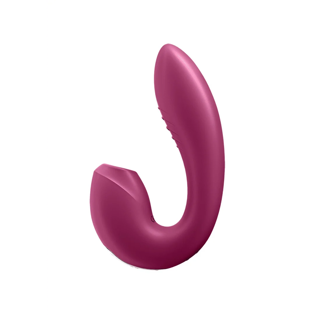 Satisfyer wibrator powietrzny – podwójny wibrator – Sunray - Wkładany podwójny wibrator powietrzny - Berry Satisfyer - obrazek 2