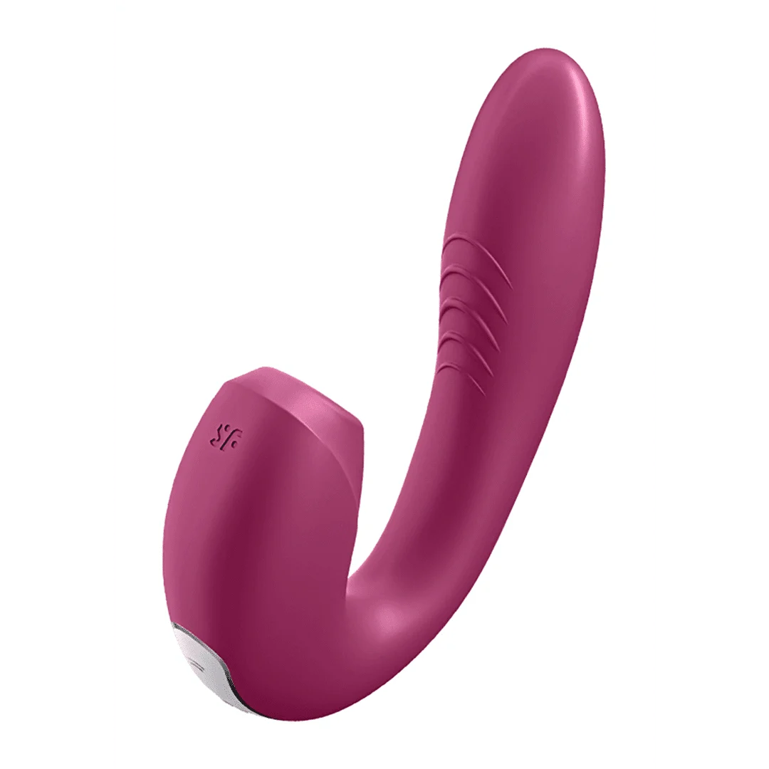 Satisfyer wibrator powietrzny – podwójny wibrator – Sunray - Wkładany podwójny wibrator powietrzny - Berry Satisfyer - obrazek 3