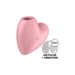 Wibrator Satisfyer wykorzystujący ciśnienie powietrza – stymulator łechtaczki – Cutie Heart - Air Pulse Stimulator en Vibratie - Licht Satisfyer - obrazek 5