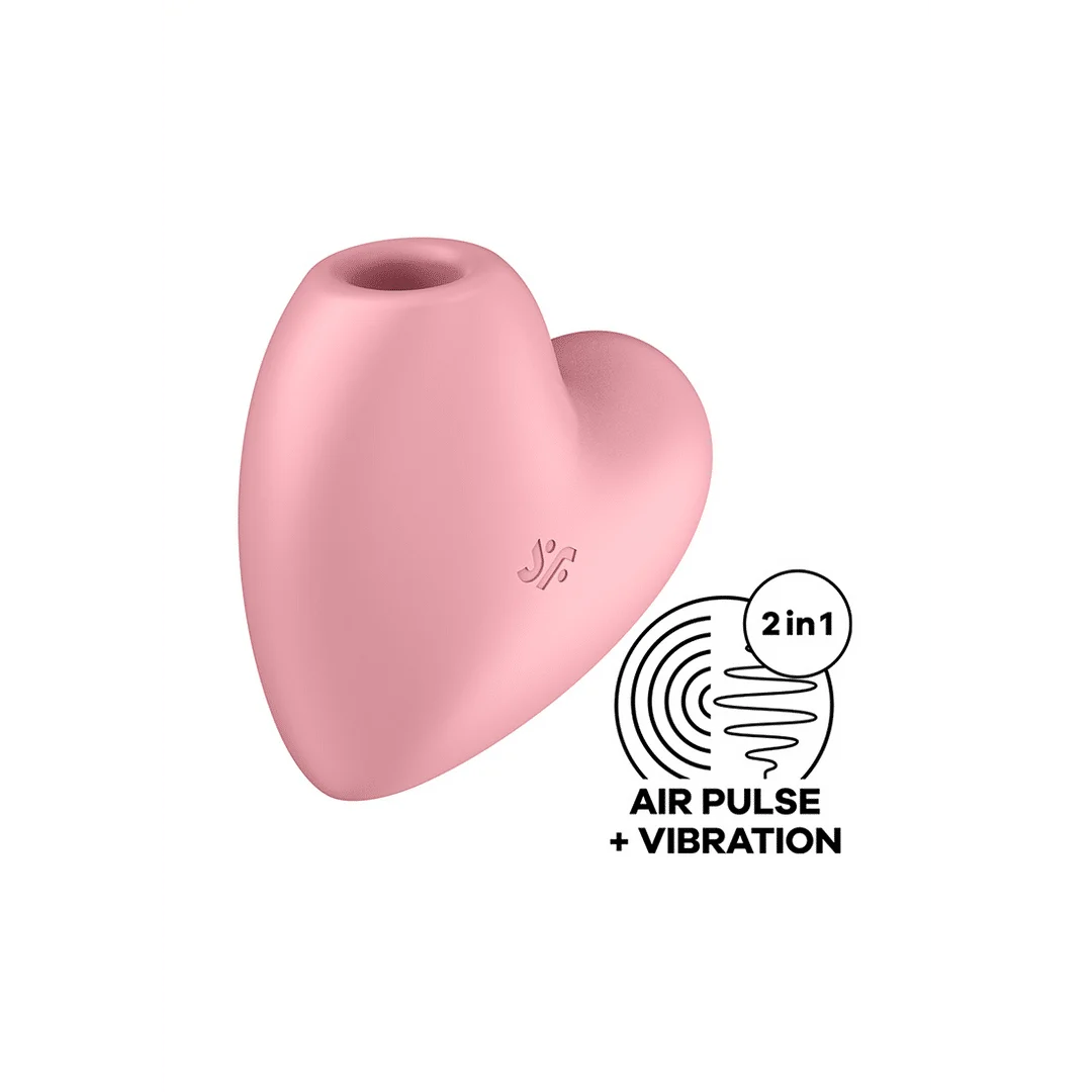 Wibrator Satisfyer wykorzystujący ciśnienie powietrza – stymulator łechtaczki – Cutie Heart - Air Pulse Stimulator en Vibratie - Licht Satisfyer - obrazek 5