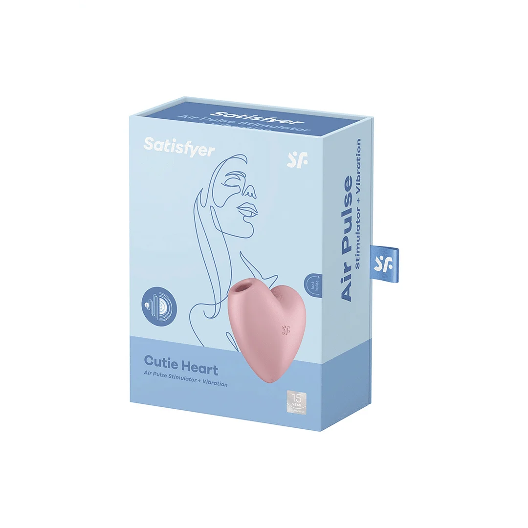 Wibrator Satisfyer wykorzystujący ciśnienie powietrza – stymulator łechtaczki – Cutie Heart - Air Pulse Stimulator en Vibratie - Licht Satisfyer - obrazek 1