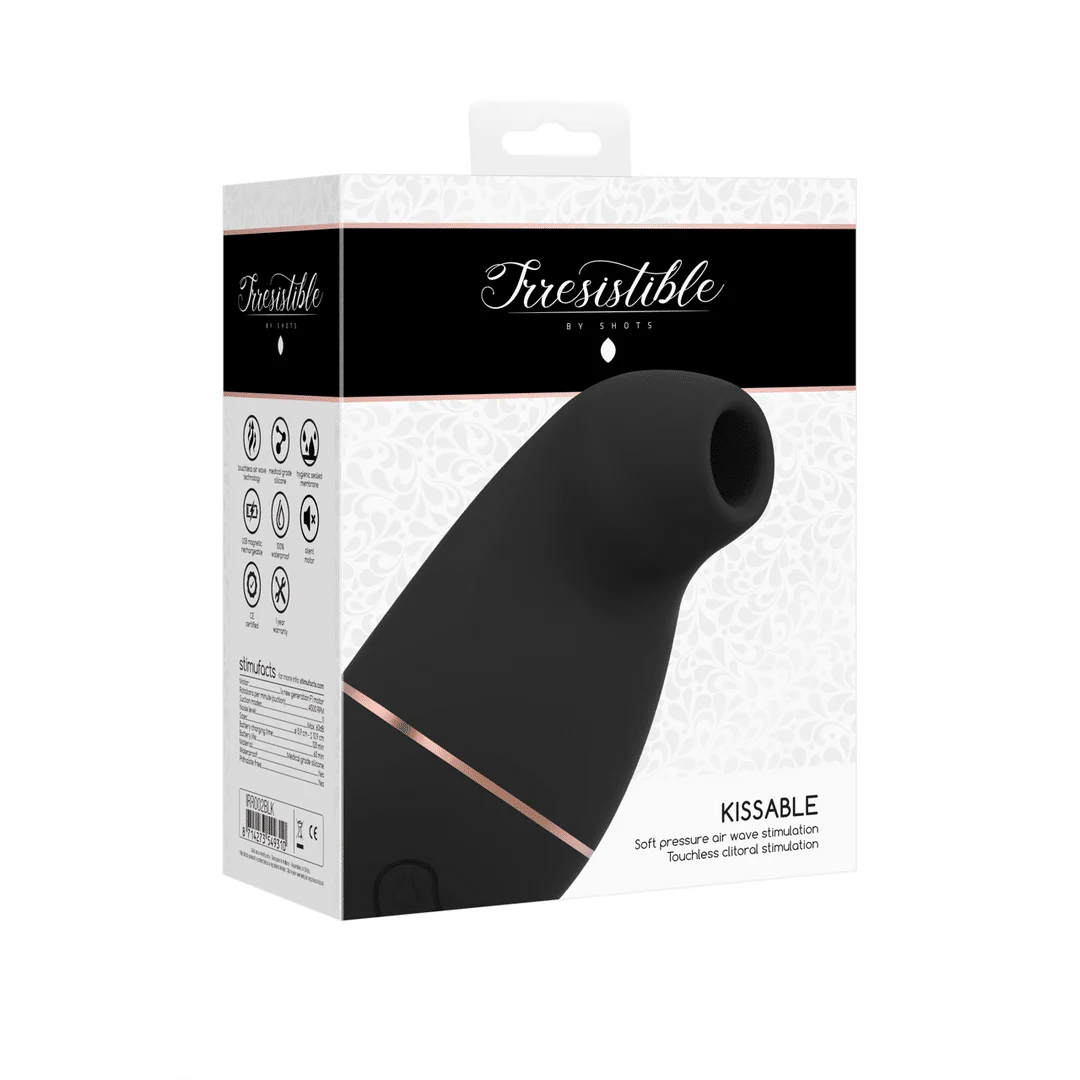Wibrator powietrzny – stymulator łechtaczki – Kissable – wibrator ssący Irresistible by Shots - obrazek 1