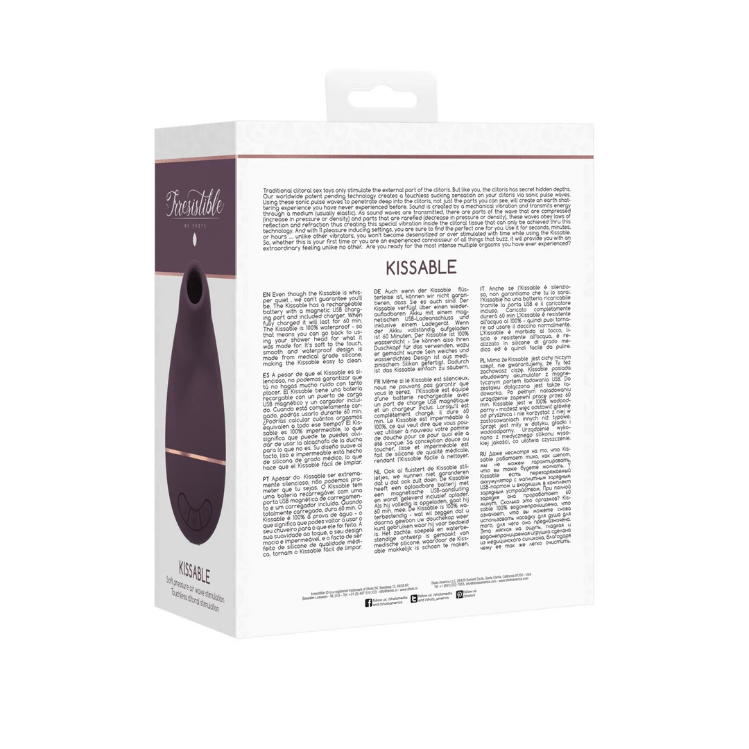 Wibrator powietrzny – stymulator łechtaczki – Kissable – wibrator ssący Irresistible by Shots - obrazek 14