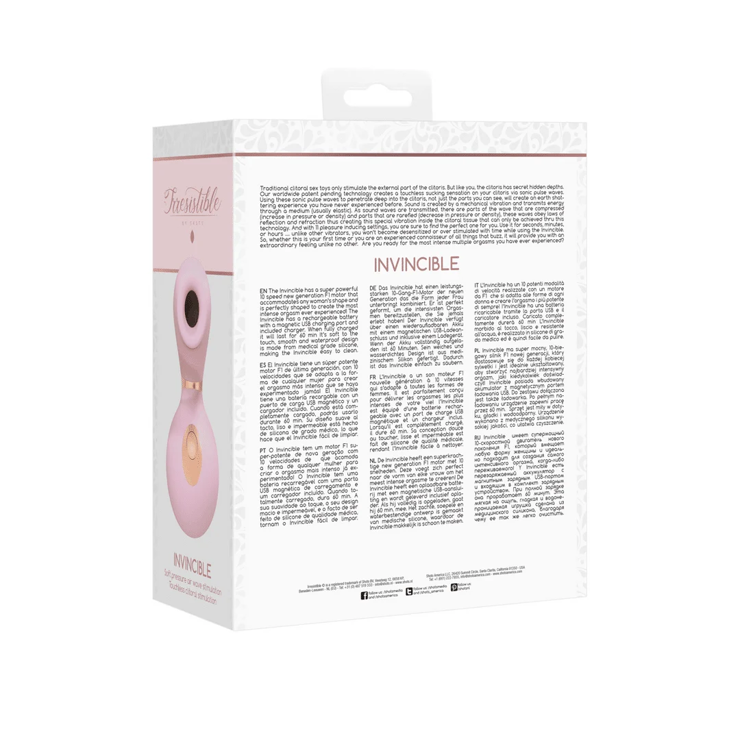 Wibrator do łechtaczki z 10 poziomami intensywności, nieodparty, niezwyciężony, różowy tester Irresistible by Shots - obrazek 13