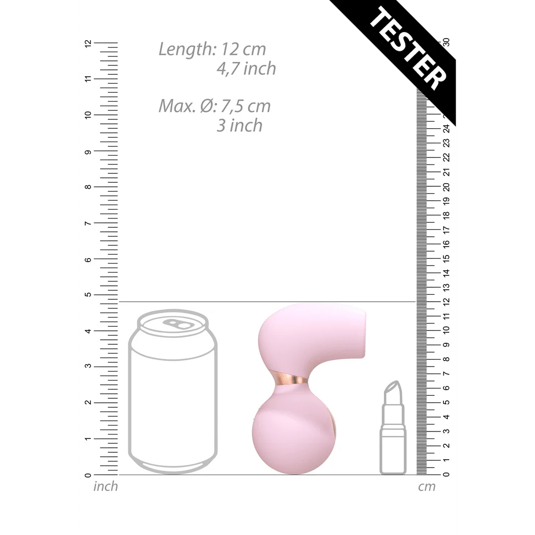 Wibrator do łechtaczki z 10 poziomami intensywności, nieodparty, niezwyciężony, różowy tester Irresistible by Shots - obrazek 6