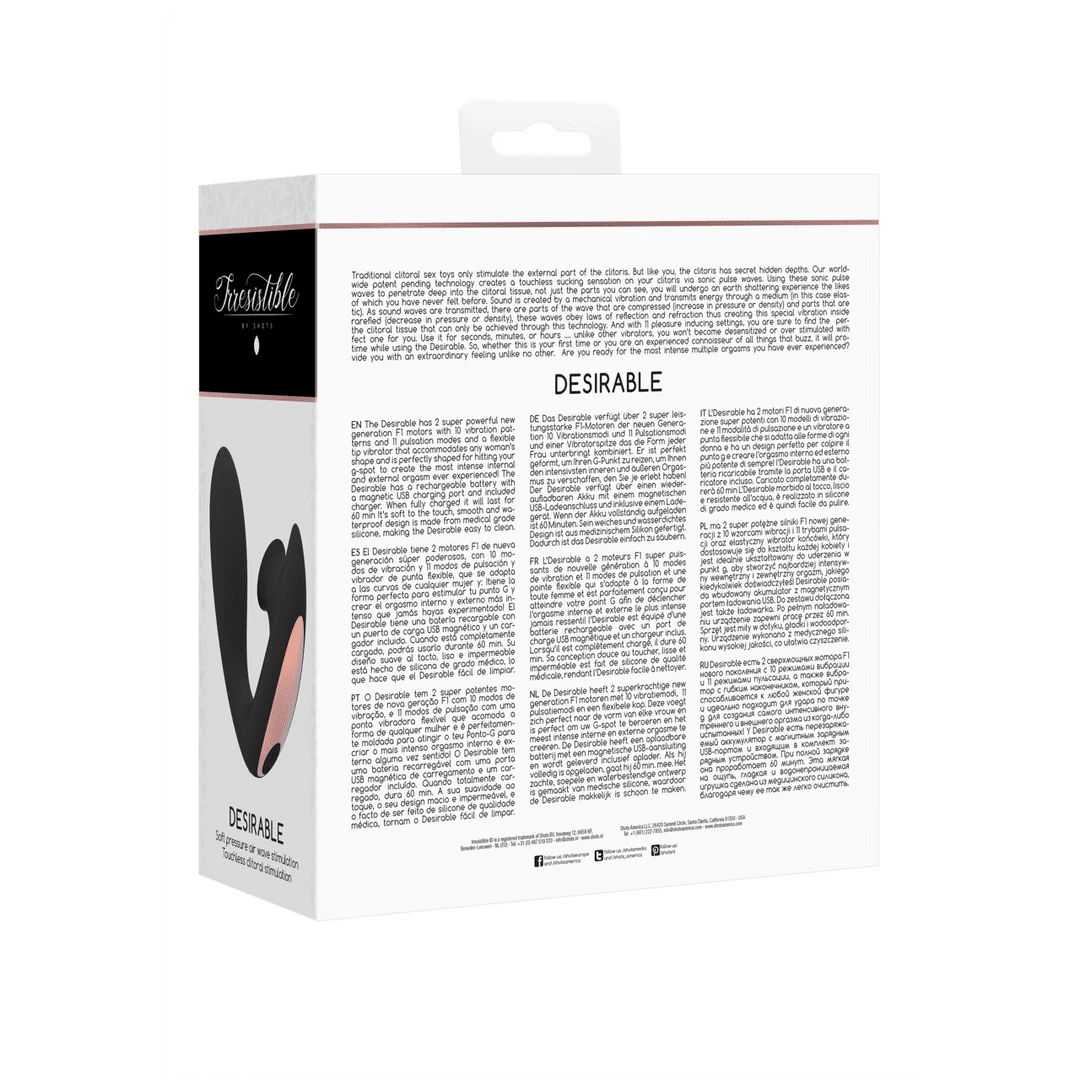 Masażer powietrzny – wibrator do punktu G – Gewenst - Buigbare Luchtpuls Vibrator Irresistible by Shots - obrazek 2