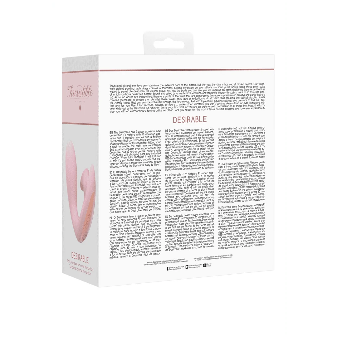 Masażer powietrzny – wibrator do punktu G – Gewenst - Buigbare Luchtpuls Vibrator Irresistible by Shots - obrazek 8