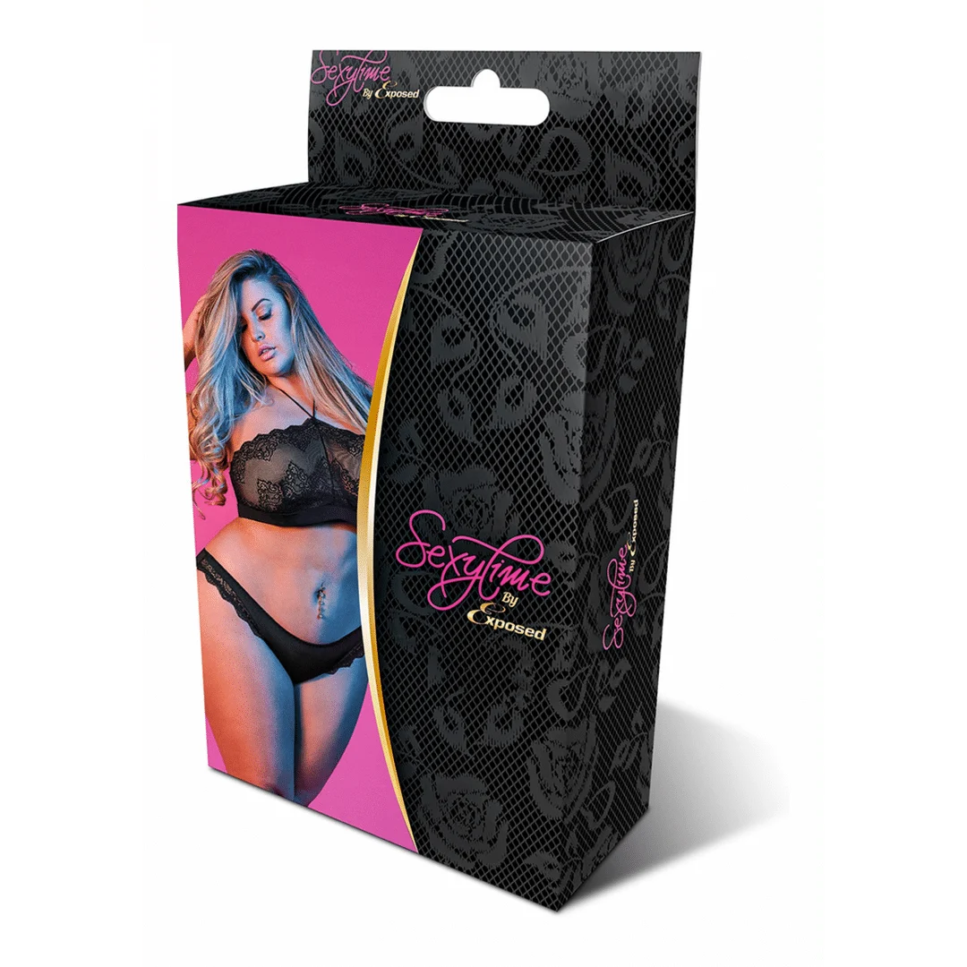 Komplet bandeau Magic Silk z wiązaniem na szyi - obrazek 1