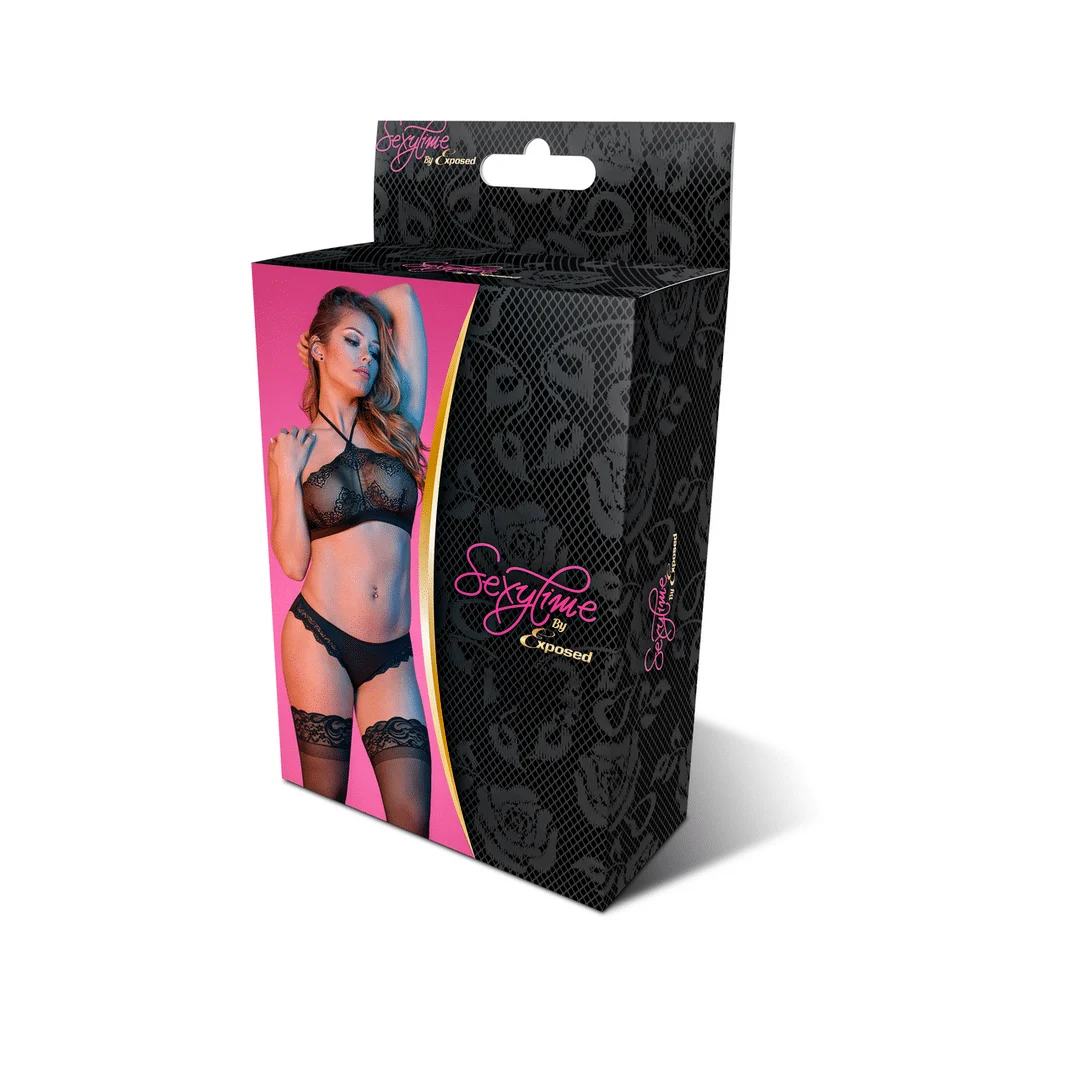 Komplet bandeau Magic Silk z wiązaniem na szyi - obrazek 13