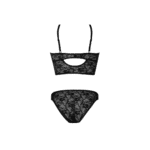 Koronkowa bralette i majtki Magic Silk, czarne, 2X - obrazek 5