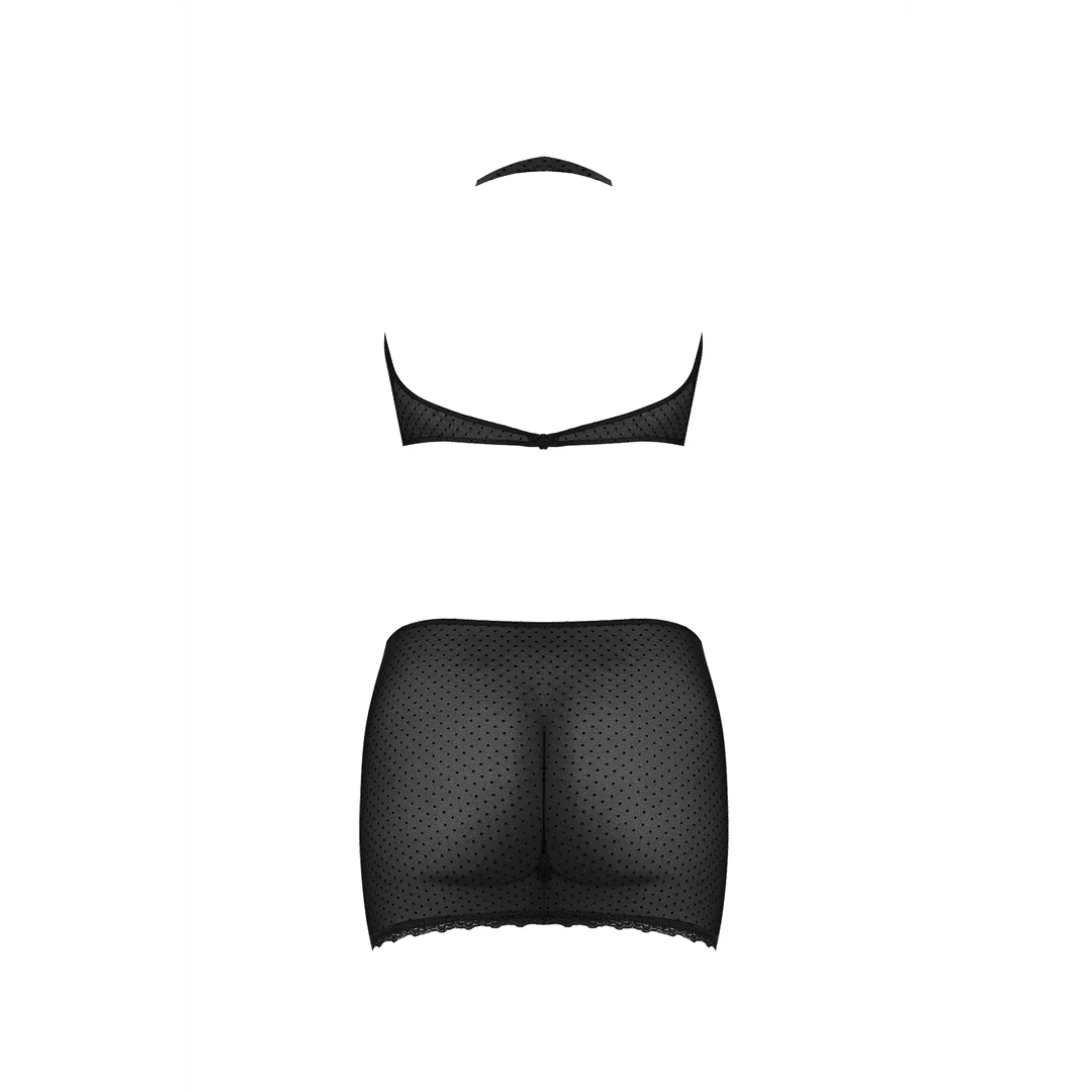 Top halter i minispódniczka Magic Silk w kropki z siateczki - obrazek 11