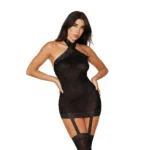 Dreamgirl Sheer Garter Dress, jeden rozmiar, czarna - obrazek 4