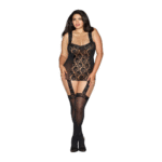 Sukienka z pasem do pończoch Dreamgirl Lace Up Back Garterjurk - obrazek 2