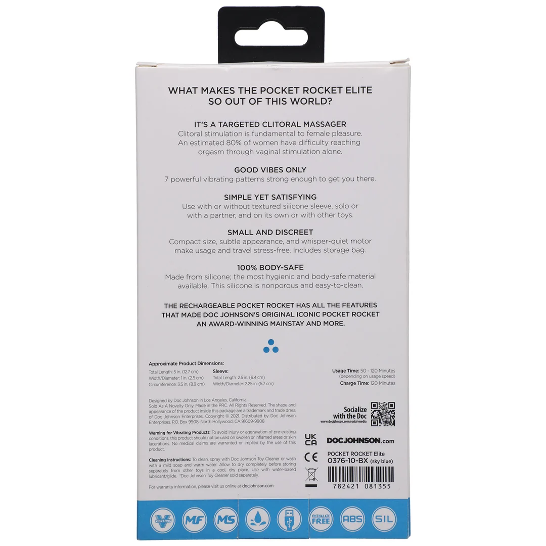Mini wibrator Doc Johnson Pocket Rocket Elite - obrazek 2