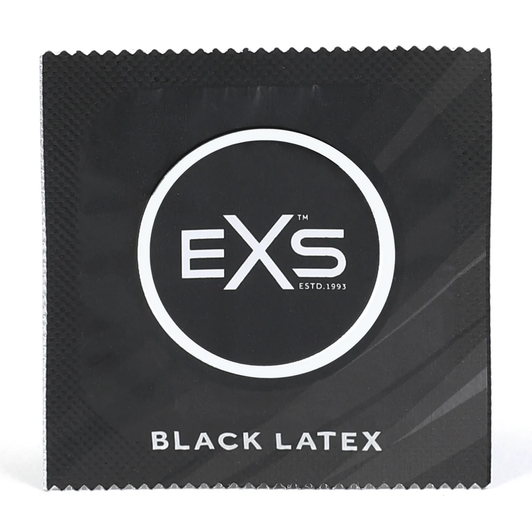 Czarne prezerwatywy lateksowe EXS Black, 100 sztuk - obrazek 1
