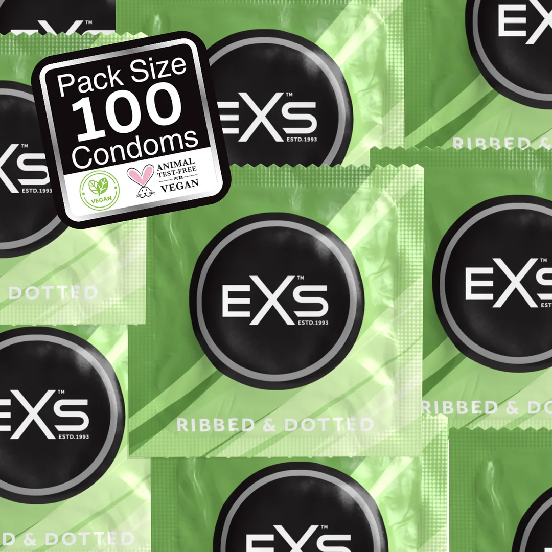 Prezerwatywy EXS Ribbed and Dotted, 100 sztuk - obrazek 4