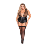 Seksowne body z zamkiem i paskami do pończoch, podkreślające krągłości – Dreamgirls - obrazek 2