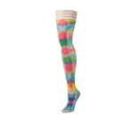 Tęczowe pończochy Gilly sięgające do uda - obrazek 15