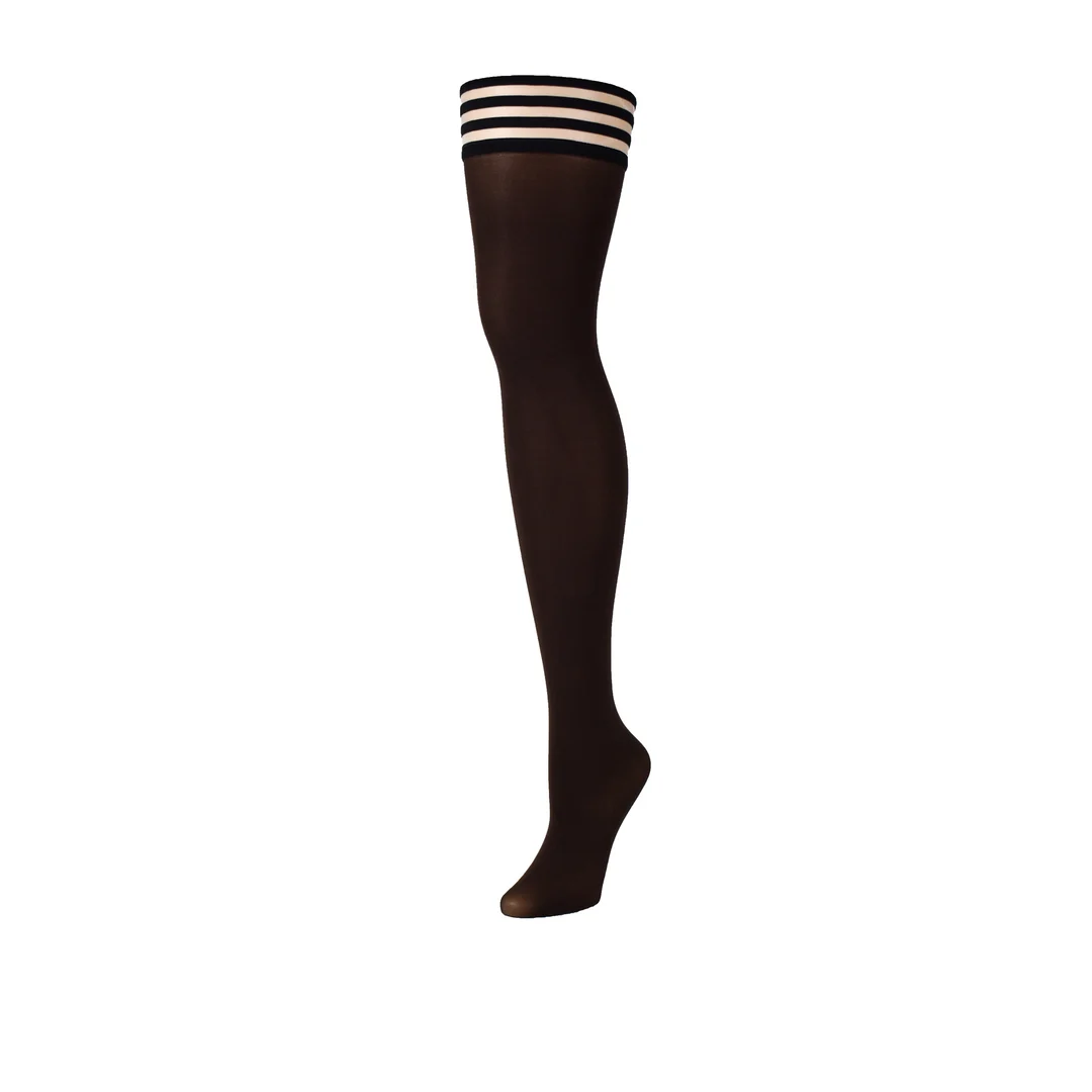 Kix'ies Herfst thigh highs w kolorze brązowym - obrazek 15