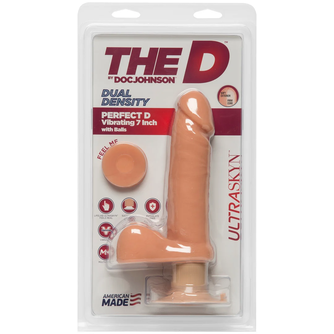 Doc Johnson Perfect D ULTRASKYN dildo z jądrami - obrazek 1