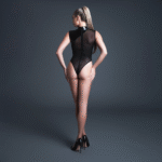 Body Femme Fatale z głębokim dekoltem w serek - obrazek 5