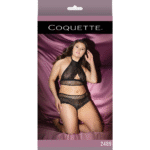 Body Coquette z kabaretki, z dekoltem halter i szortami podkreślającymi pośladki
