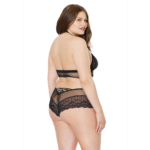Body Coquette z kabaretki, z dekoltem halter i szortami podkreślającymi pośladki - obrazek 4