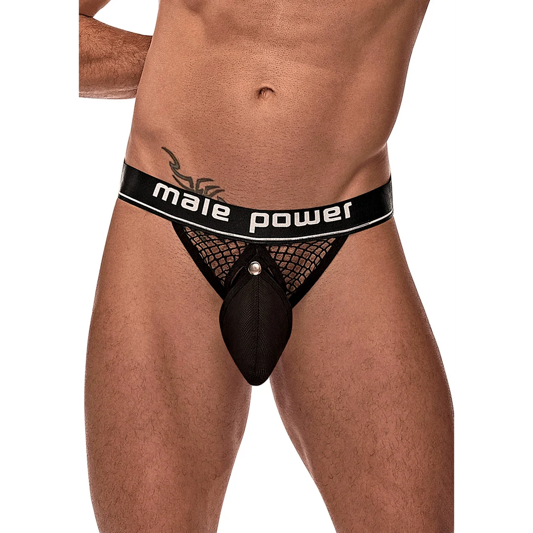 Jockstrap Male Power z czarnym pierścieniem na penisa - obrazek 18