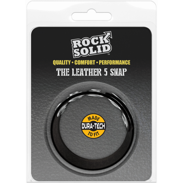 Doc Johnson The Leather 5 Snap, obrączka na penisa