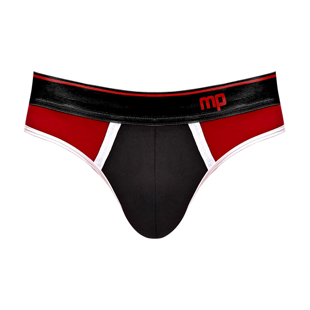 Męski jockstrap w stylu retro i sportowym, podkreślający sylwetkę – Male Power - obrazek 3