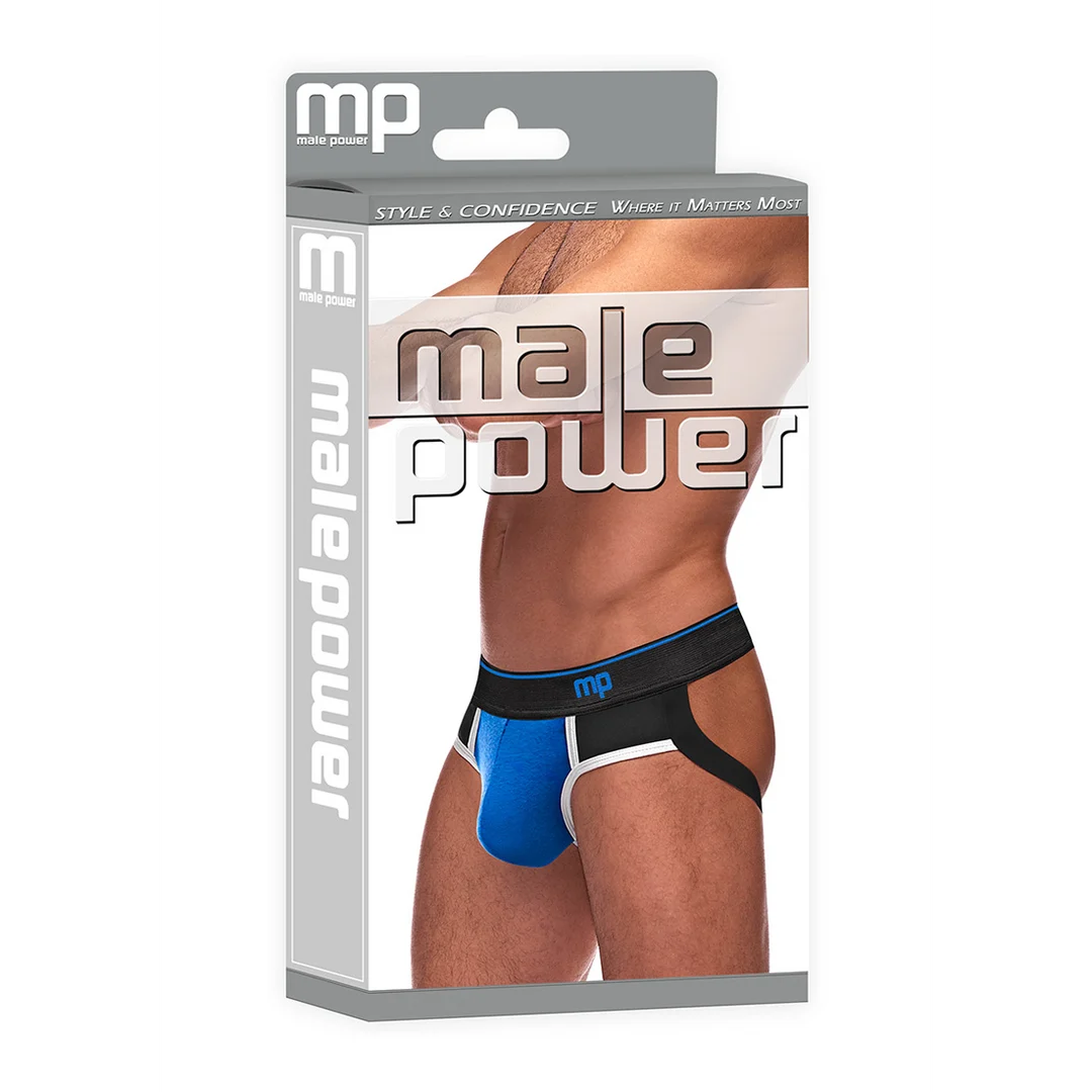 Męski jockstrap w stylu retro i sportowym, podkreślający sylwetkę – Male Power - obrazek 6