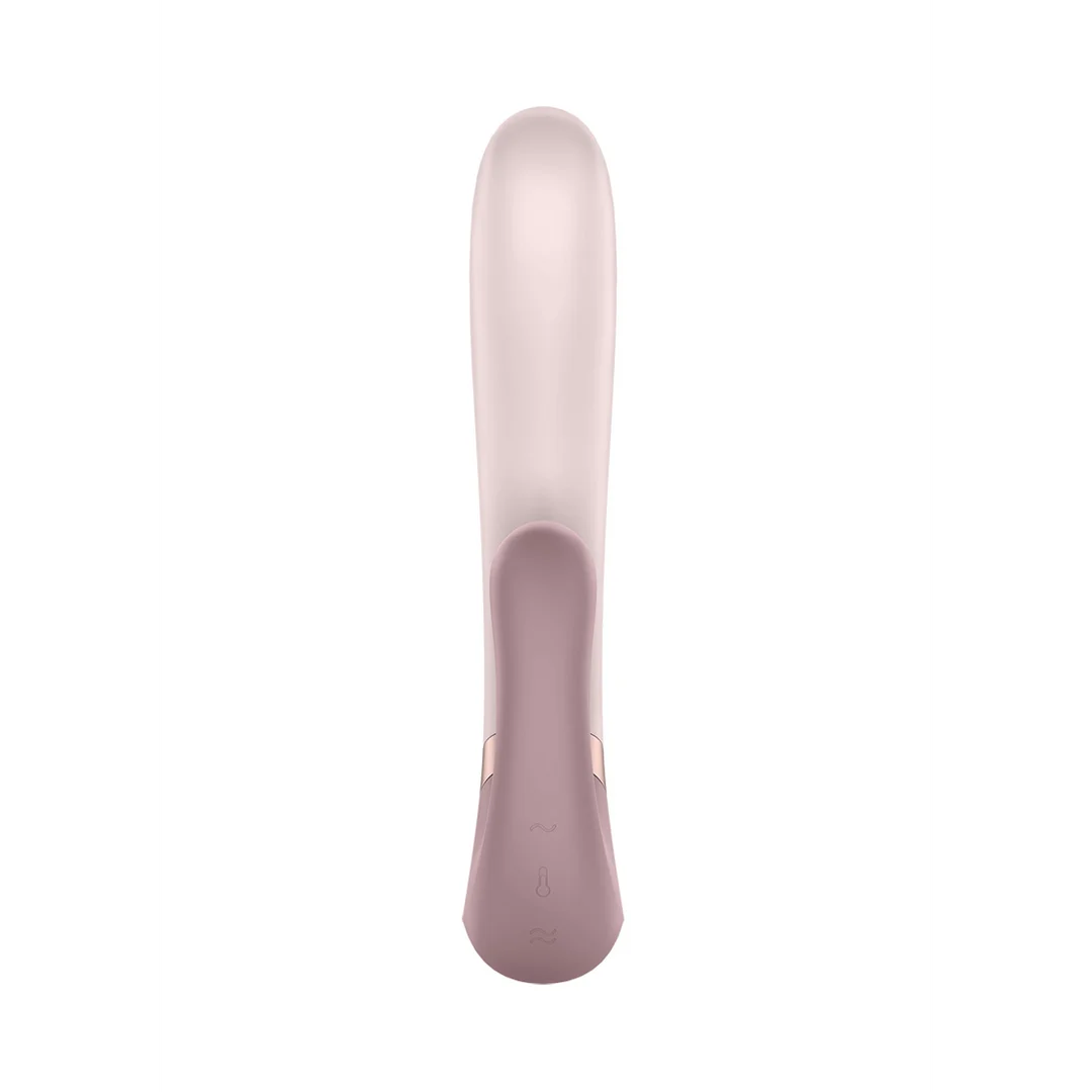 Wibrator typu rabbit Satisfyer – podgrzewany i sterowany przez aplikację – Satisfyer Heat Wave Mauve - obrazek 2