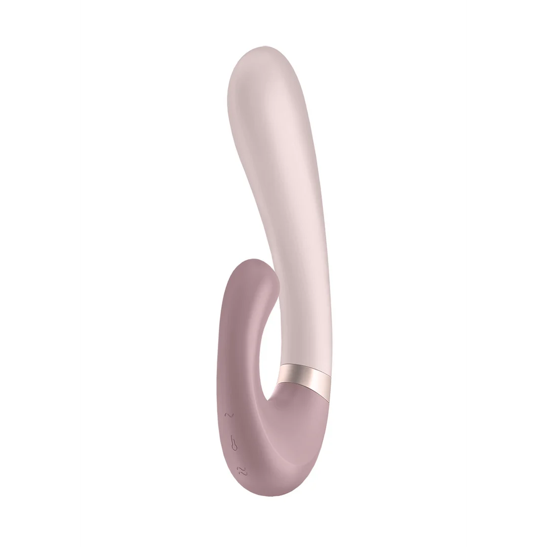 Wibrator typu rabbit Satisfyer – podgrzewany i sterowany przez aplikację – Satisfyer Heat Wave Mauve - obrazek 3