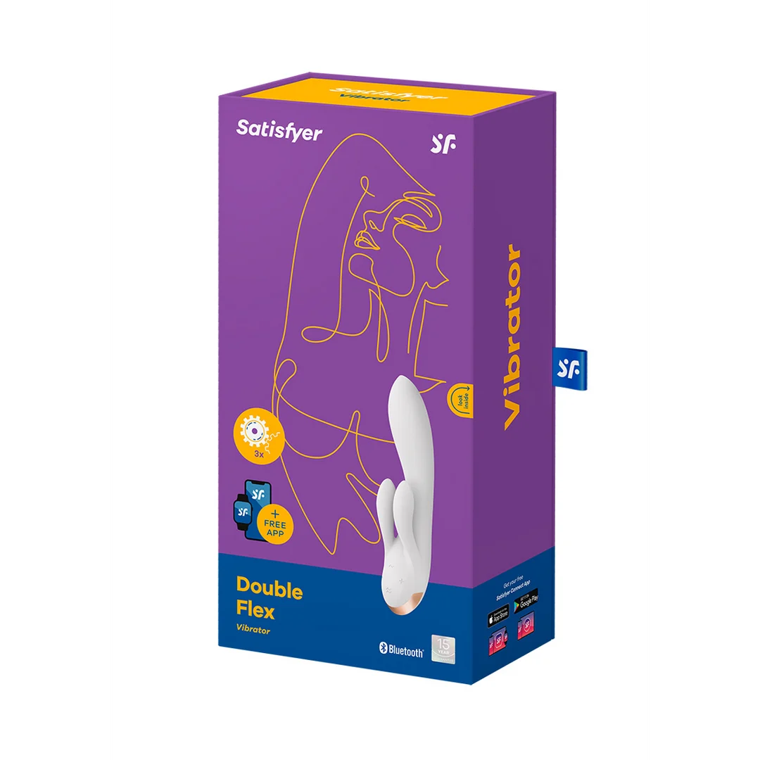 Wibrator rabbit Satisfyer – sterowanie przez aplikację i ładowanie – biały Satisfyer - obrazek 1