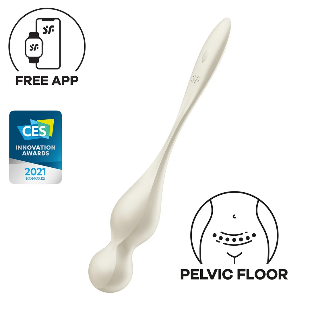 Satisfyer Love Birds 1, biały trenażer mięśni dna miednicy - obrazek 5