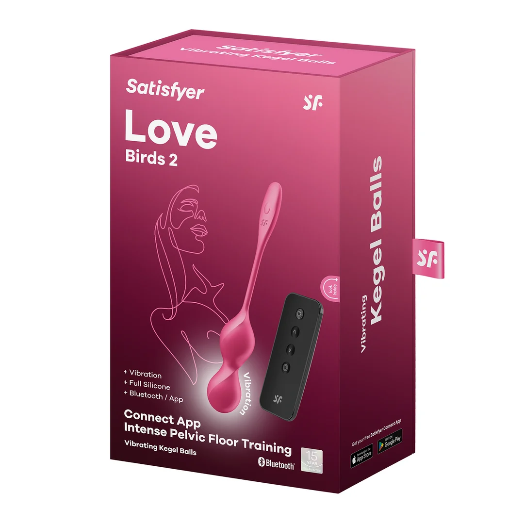 4002941-2 Zabawka dla par z pilotem zdalnego sterowania – Love Birds 2 – ćwiczenia mięśni Kegla i stymulacja punktu G – różowa - obrazek 1