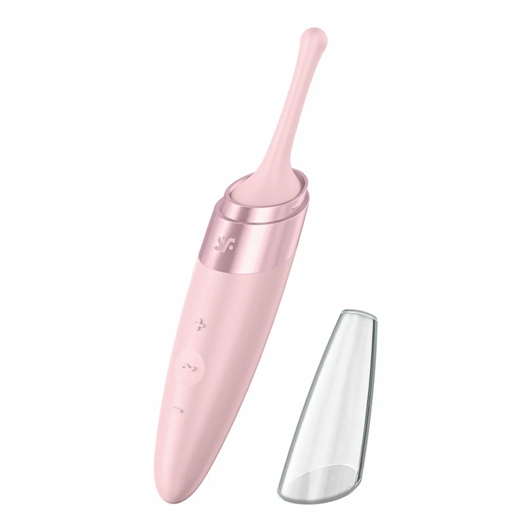 Wibrator Satisfyer Bullet z obracającą się końcówką – przygaszony róż - obrazek 2