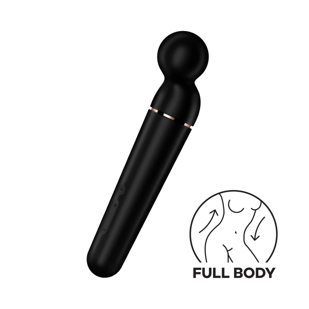 Masażer typu wand Satisfyer, 10 trybów i 6 poziomów intensywności, Satisfyer, czarny i różowe złoto - obrazek 2