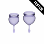 Zestaw kubeczków menstruacyjnych – silikon medyczny – 15 i 20 ml – pomarańczowy – Feel Good