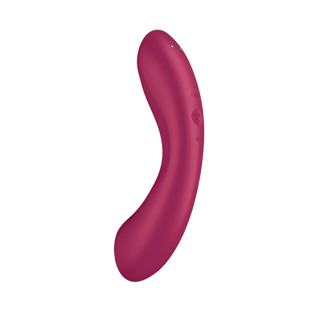 Satisfyer Podwójny wibrator z Air Pulse – czerwony - obrazek 3