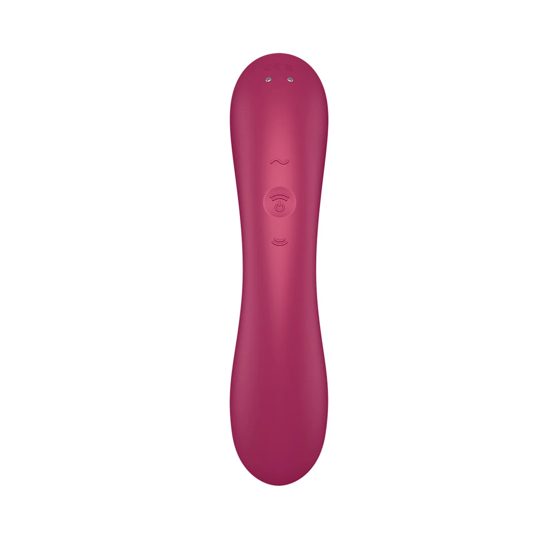 Satisfyer Podwójny wibrator z Air Pulse – czerwony - obrazek 4
