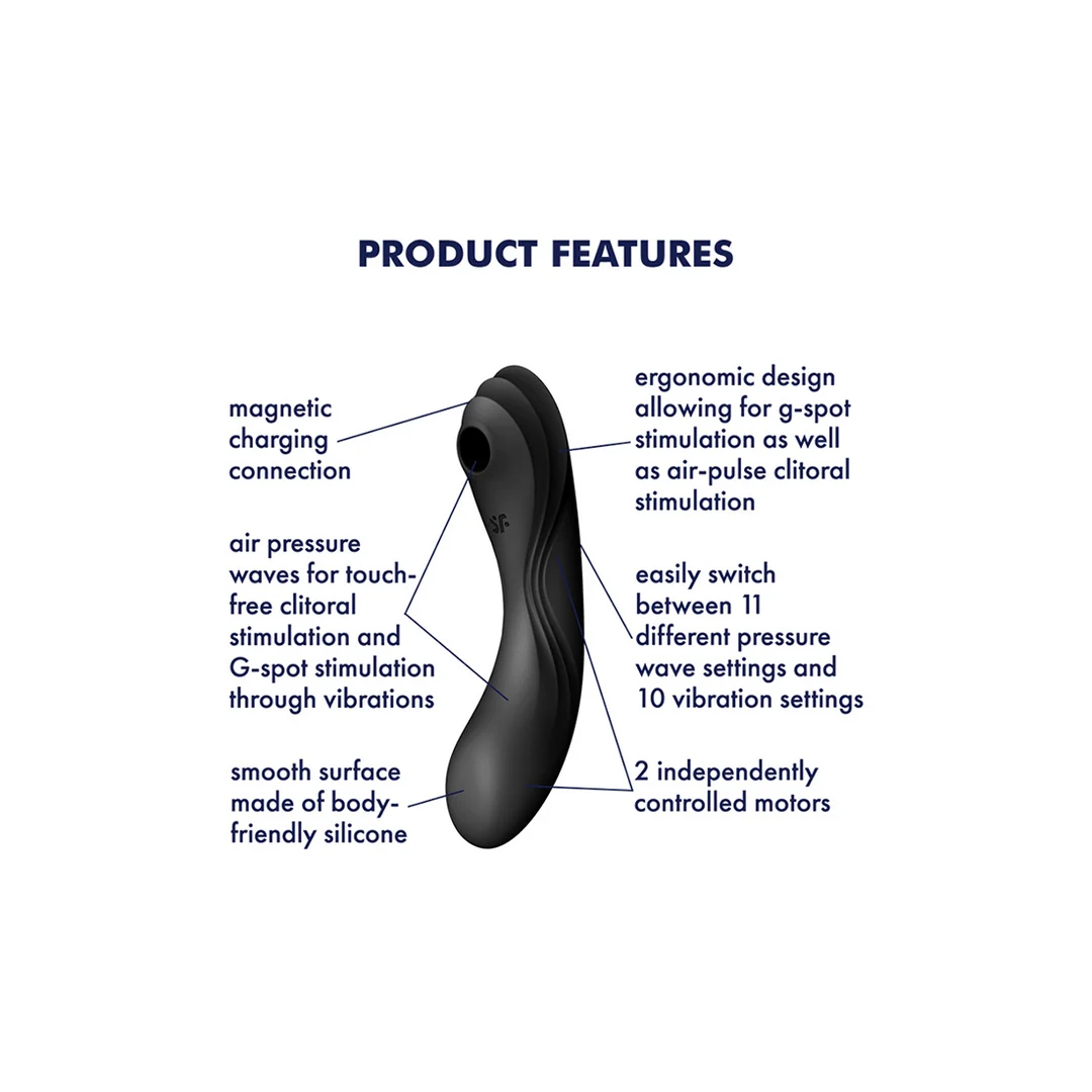 Wibrator do punktu G Satisfyer z 11 falami powietrza – Curvy Trinity 4 - obrazek 3