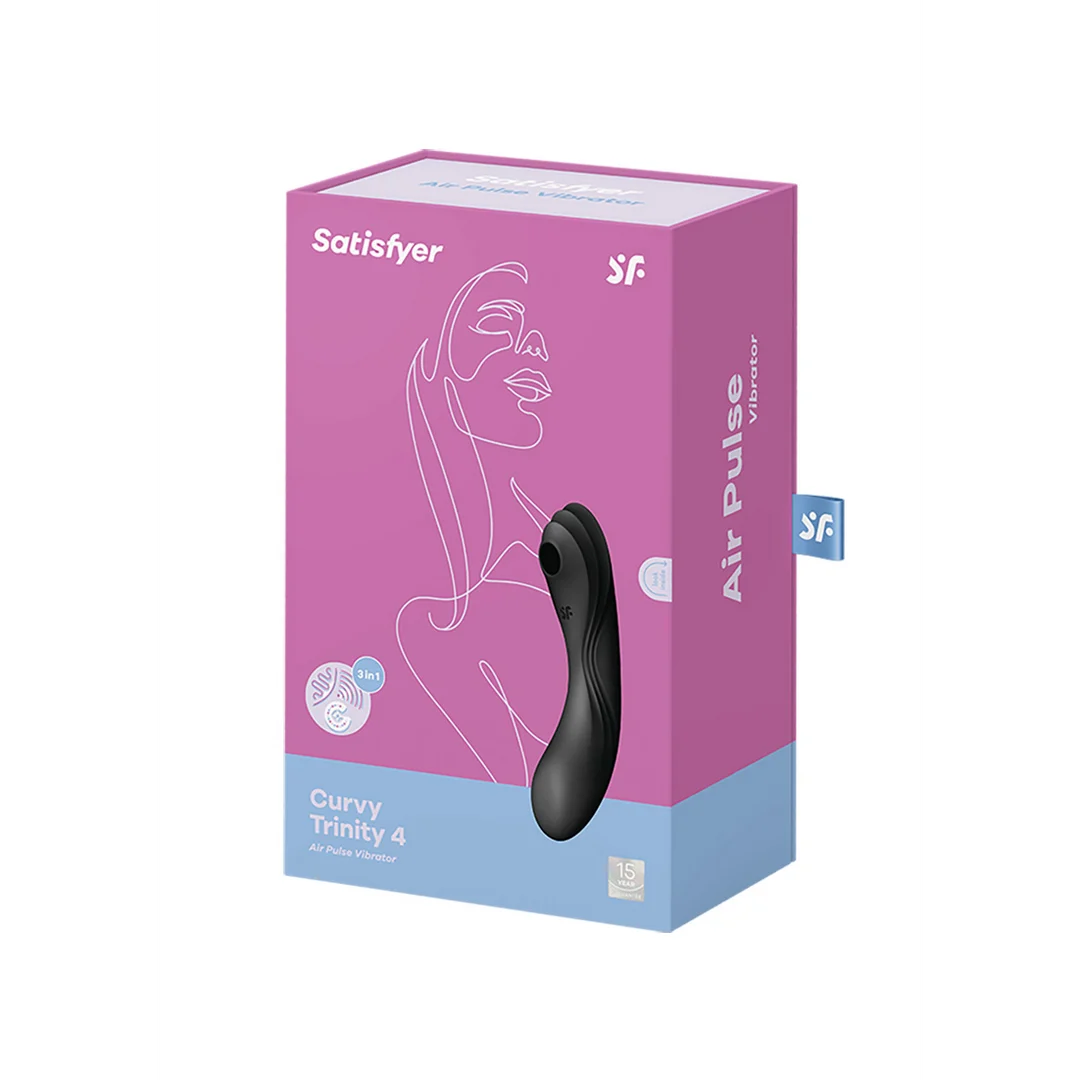 Wibrator do punktu G Satisfyer z 11 falami powietrza – Curvy Trinity 4 - obrazek 1