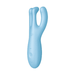 Niebieski wibrator do masażu Satisfyer Threesome 4Plus z aplikacją - obrazek 3