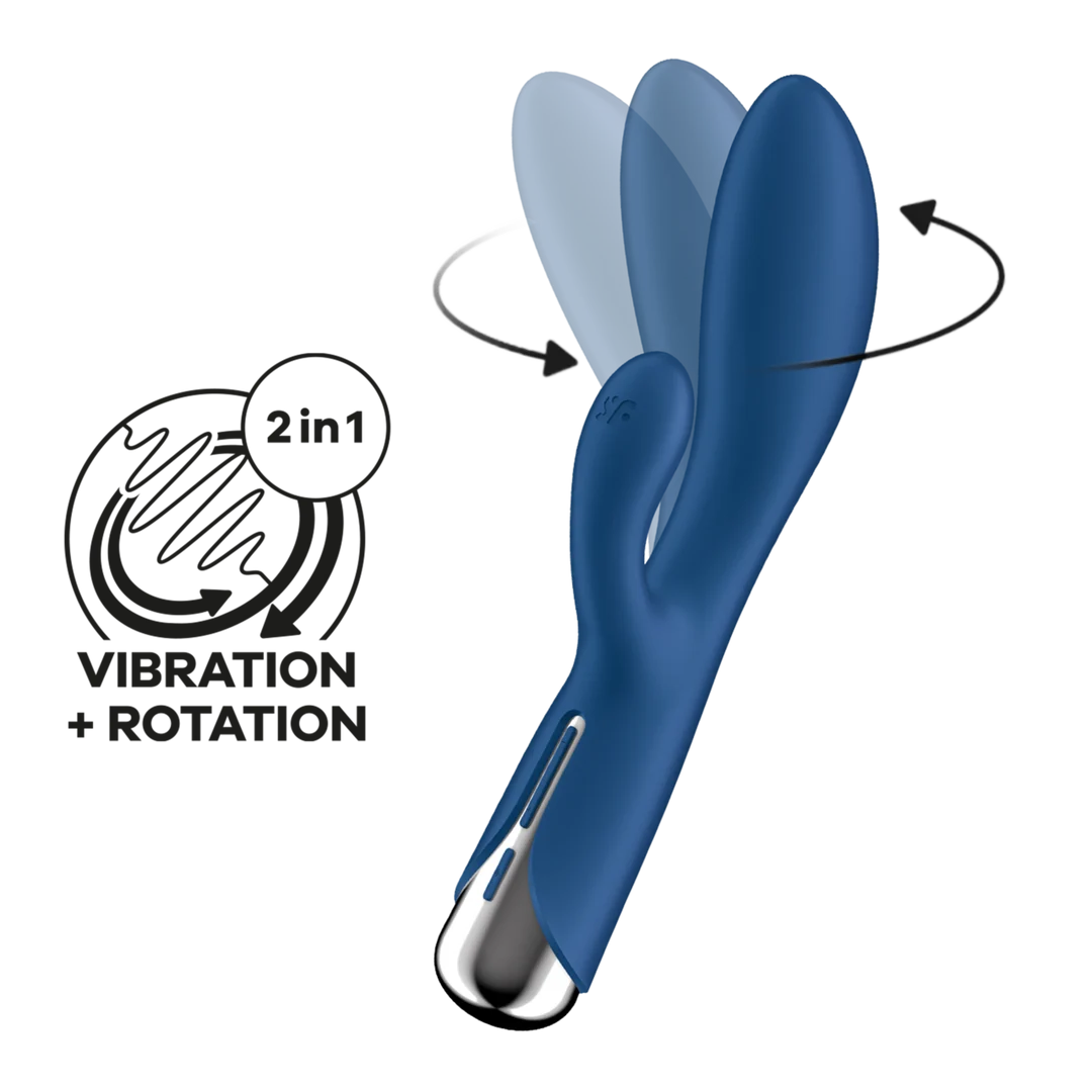 Wibrator typu rabbit Satisfyer – obrotowa główka i mocne wibracje – niebieski Satisfyer - obrazek 5