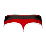 Male Power Panel Thong L/XL, czarno czerwone - obrazek 5