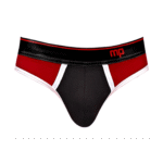 Male Power Panel Thong L/XL, czarno czerwone - obrazek 16