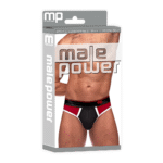 Male Power Panel Thong L/XL, czarno czerwone - obrazek 13